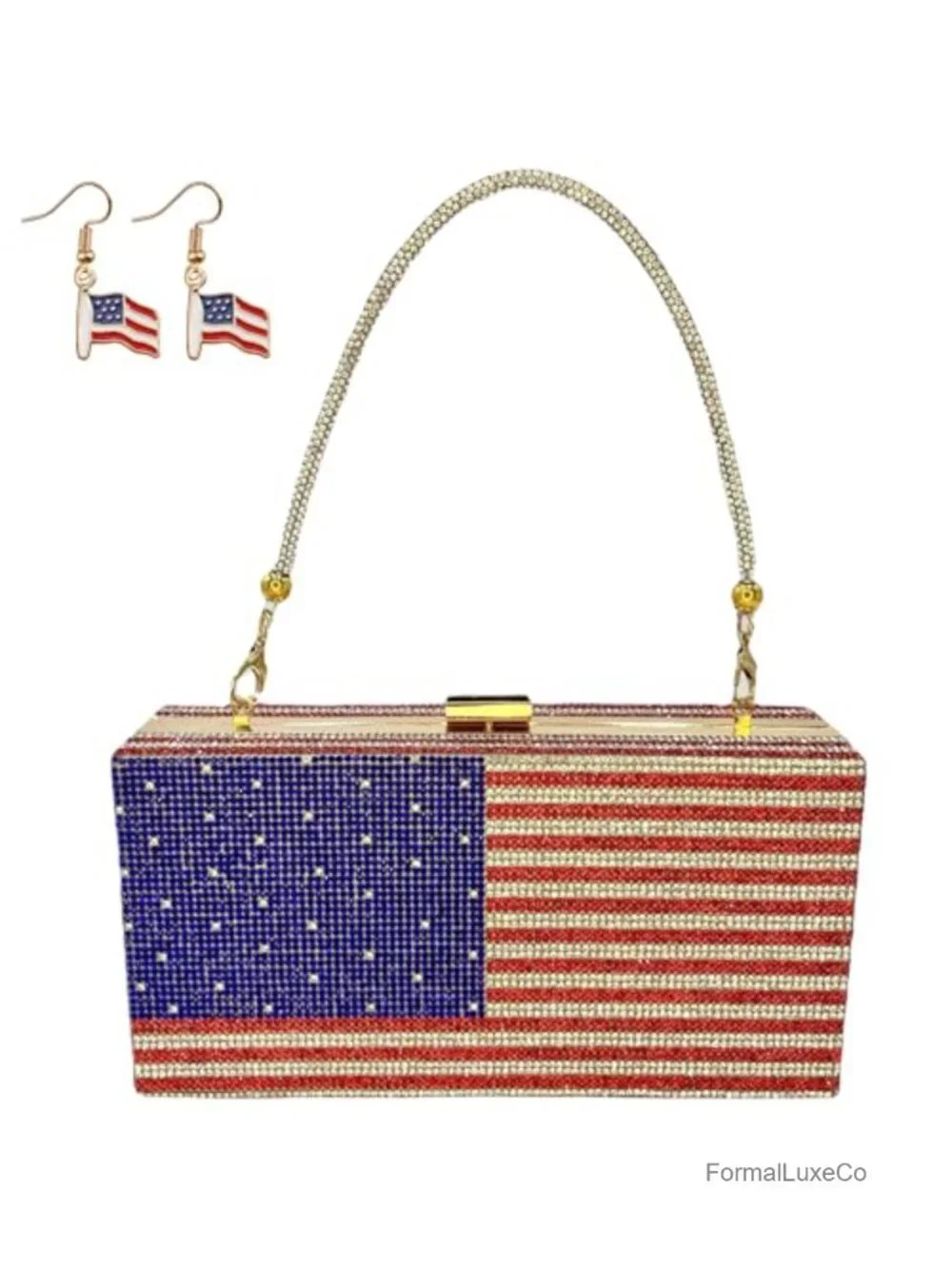 Rhinestone Pearl Clutch Evening Handbag - Mini Crystal Minaudiere Bag